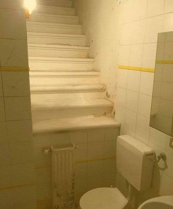 funny pics - stairs that lead to a toilet
