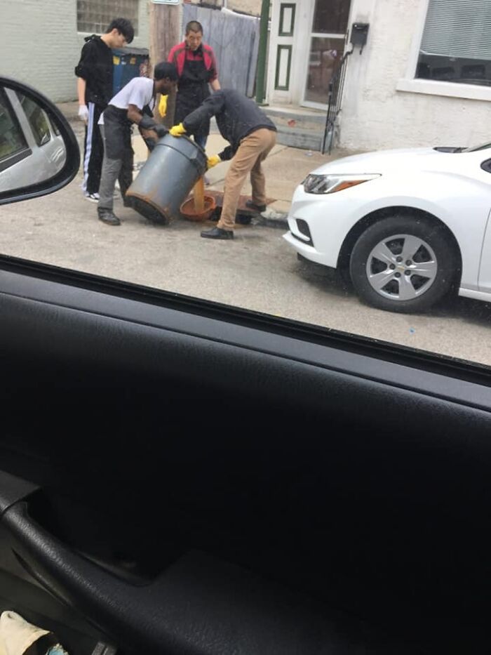 Local Restaurant Pouring Garbage Into The Sewers