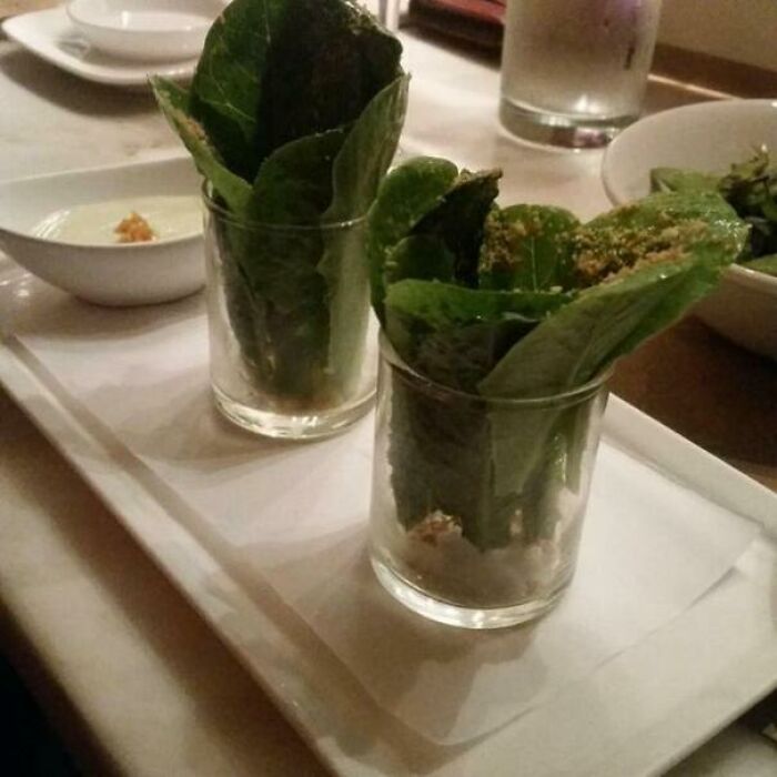 Paid $16 For This Caesar "Salad" At A Concept Restaurant Last Night