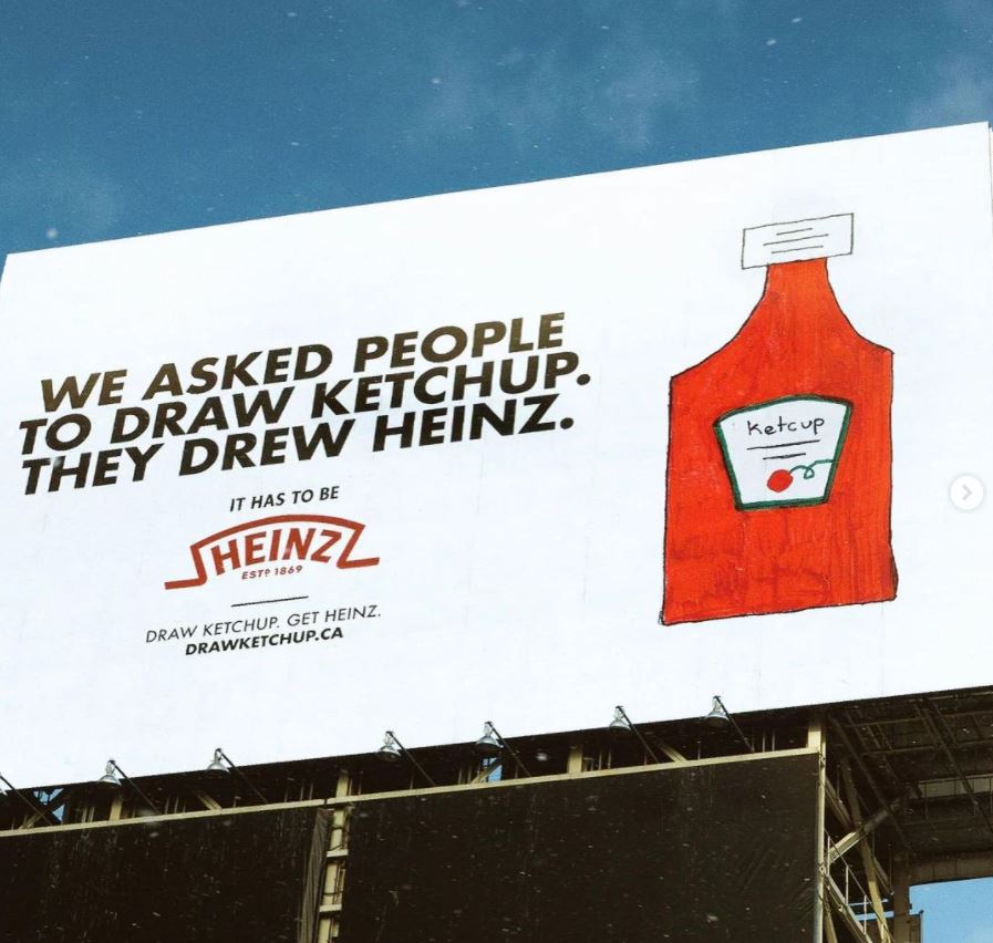 banner - We Asked People To Draw Ketchup. They Drew Heinz. Ketcup It Has To Be Heinzz Est 1869 Draw Ketchup. Get Heinz. Drawketchup.Ca