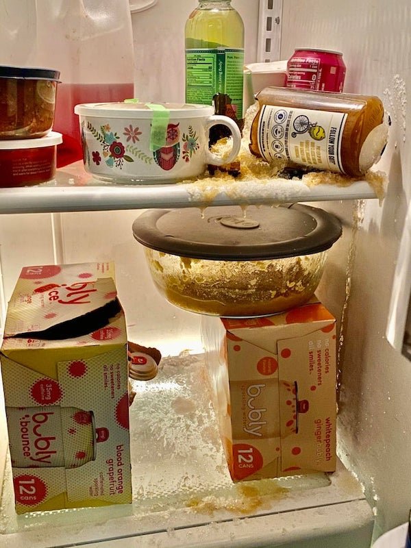 funny fail pics - bad food exploded inside fridge