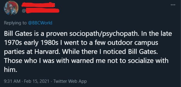 shannon briggs niko nonce - ... Bill Gates is a proven sociopathpsychopath. In the late 1970s early 1980s I went to a few outdoor campus parties at Harvard. While there I noticed Bill Gates. Those who I was with warned me not to socialize with him. Twitte