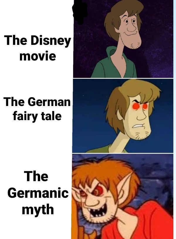 cartoon - The Disney movie The German fairy tale The Germanic myth