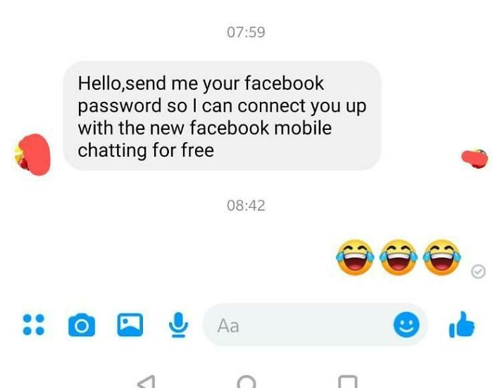 multimedia - Hello,send me your facebook password so I can connect you up with the new facebook mobile chatting for free O C