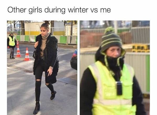 jacket - Other girls during winter vs me