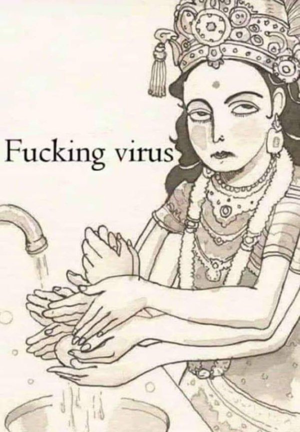 vishnu washing hands - Fucking virus