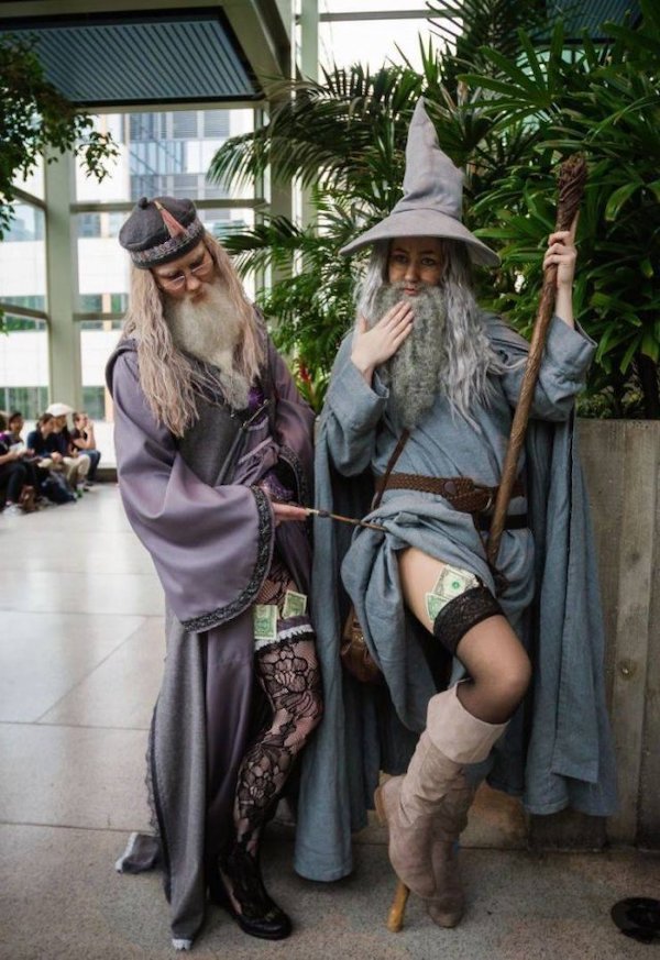 dumbledore and gandalf cosplay - ma