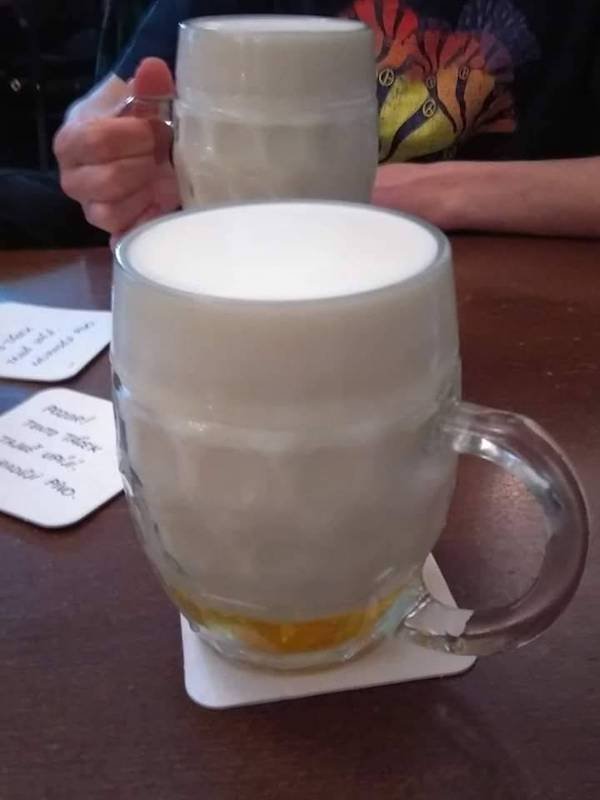 funny depressing memes - beer mug filled entirely with foam
