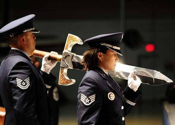 These comical anime swords that the top brasses from US Air Force awards each other with ‘The Order of the Sword’