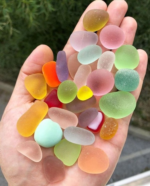 “Forbidden gummy candy (actually sea glass).”