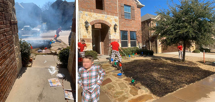 Boy Accidentally Sets Lawn On Fire With Magnifying Glass He Got As Christmas Present