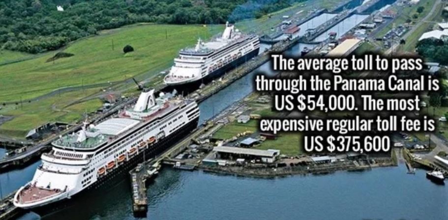 panama canal usa - The average toll to pass through the Panama Canal is Us $54,000. The most expensive regular toll fee is Us $375,600