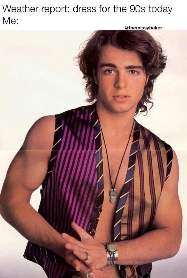 young joey lawrence - Weather report dress for the 90s today Me