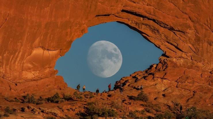 arches national park, north window and south window arches