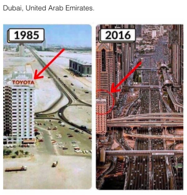 cool historic photographs -- Dubai, United Arab Emirates. 1985 2016 Toyota