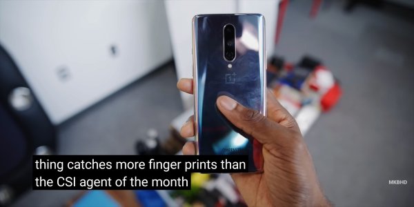 mobile phone - thing catches more finger prints than the Csi agent of the month Mkbhd