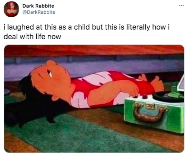 lilo gif - Dark Rabbite i laughed at this as a child but this is literally how i deal with life now