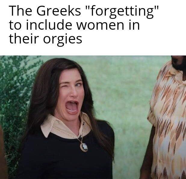 kathryn hahn wandavision - The Greeks "forgetting" to include women in their orgies