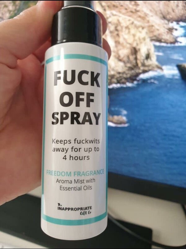 spray - Fuck Off Spray Keeps fuckwits away for up to 4 hours Freedom Fragrance Aroma Mist with Essential Oils Inappropriate Gift
