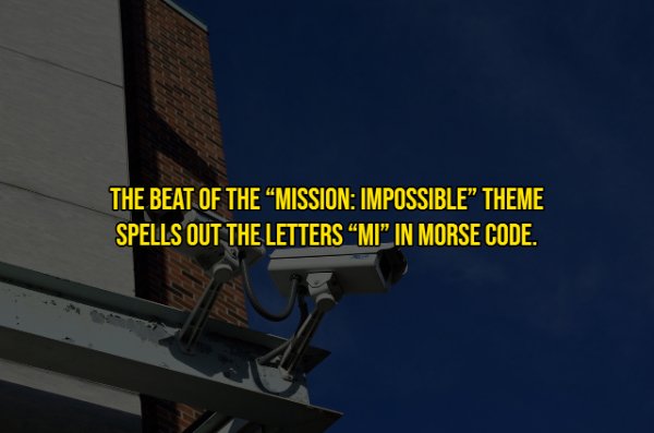 The Beat Of The Mission Impossible Theme Spells Out The Letters Mi In Morse Code.