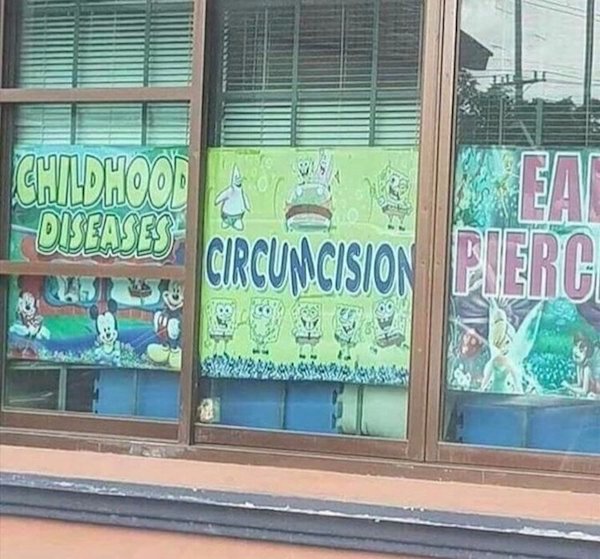 Internet meme - Childhood Eae Diseases Circumcision Fierc