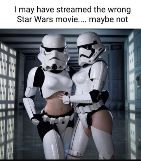 photo caption - I may have streamed the wrong Star Wars movie.... maybe not