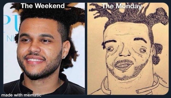 drew the weeknd - The Weekend The Monday Ne 2 es made with mematic