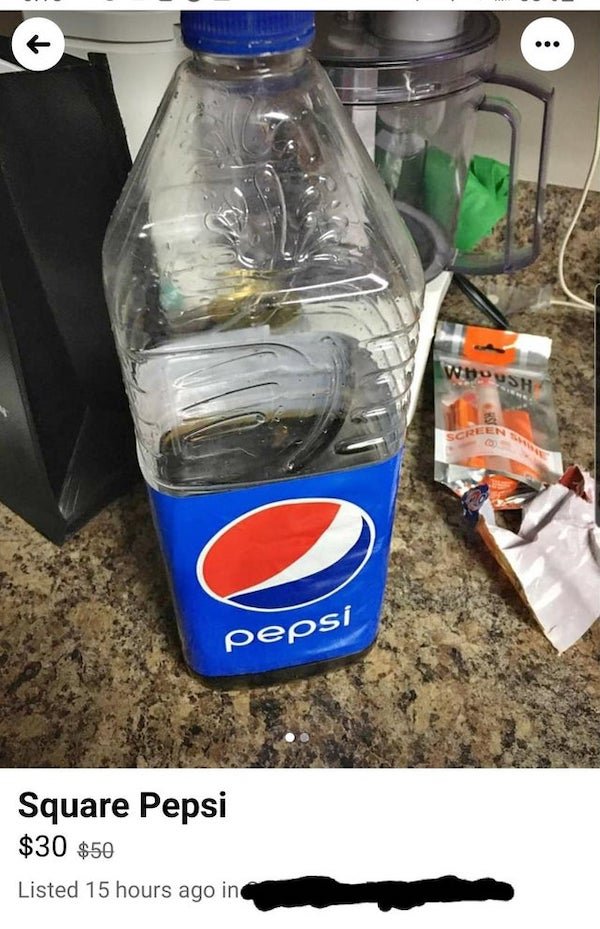 square pepsi bottle - Whoosh Screen Pepsi Square Pepsi $30 $50 Listed 15 hours ago in