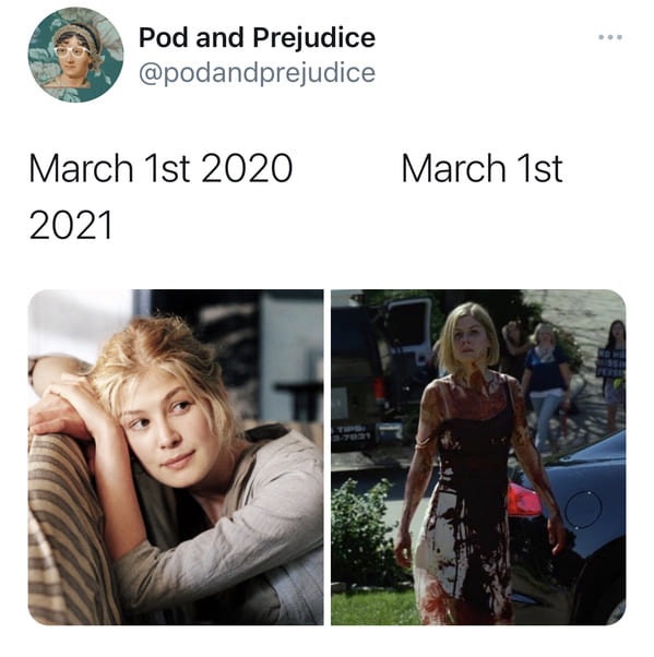 funny march 2020 vs. march 2021 memes and jokes - March 1st 2020 March 1st 2021