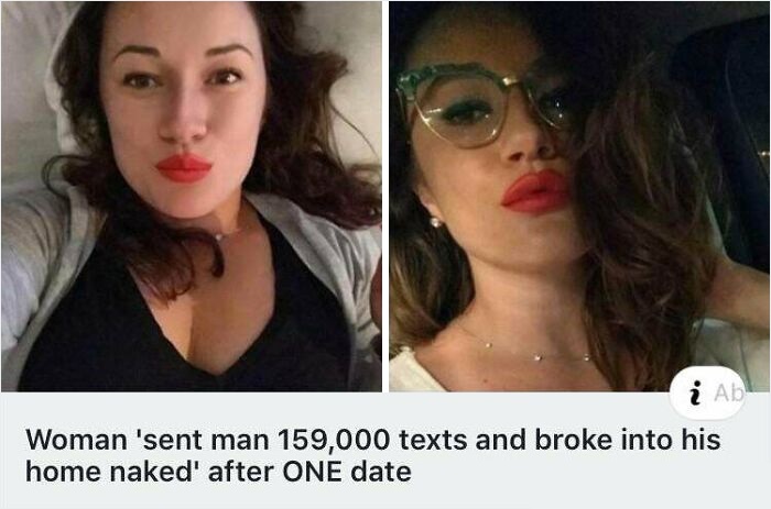 jacqueline ades texts - .N i Ab Woman 'sent man 159,000 texts and broke into his home naked' after One date