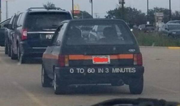 vehicle registration plate - Fs O To 60 In 3 Minutes