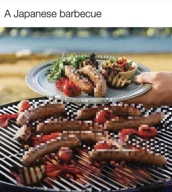 beef sausages bbq - A Japanese barbecue