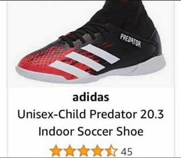 sportswear - Predator adidas UnisexChild Predator 20.3 Indoor Soccer Shoe tttt 45