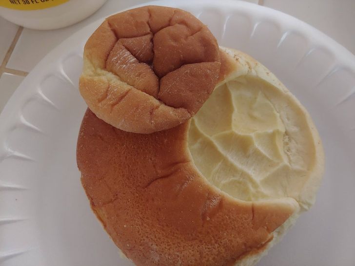 “There was a tiny hamburger bun embedded in my full-size hamburger bun.”