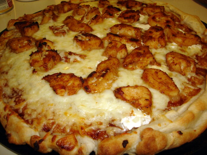 The 'premium chicken' that they use as a pizza topping has to be the absolute worst on the menu. It is very obviously liquefied and re-condensed chicken pieces which are then cut into strips and given artificial grill marks.