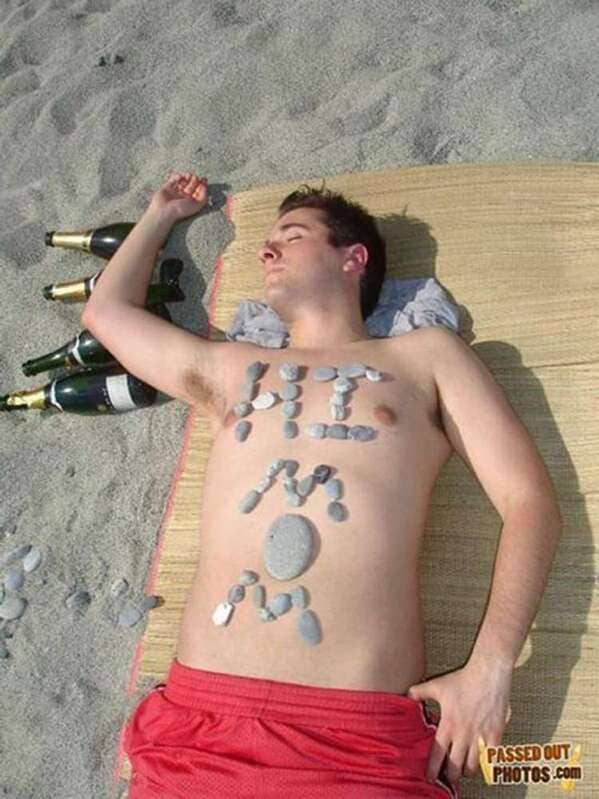 funny tan lines - Passed Out Photos.com