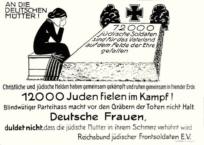 TIL During World War I, the German government carried out a census of Jews to prove that german Jews weren't pulling their weight in the war effort. What they found out instead was that Jews were overrepresented on the front lines.