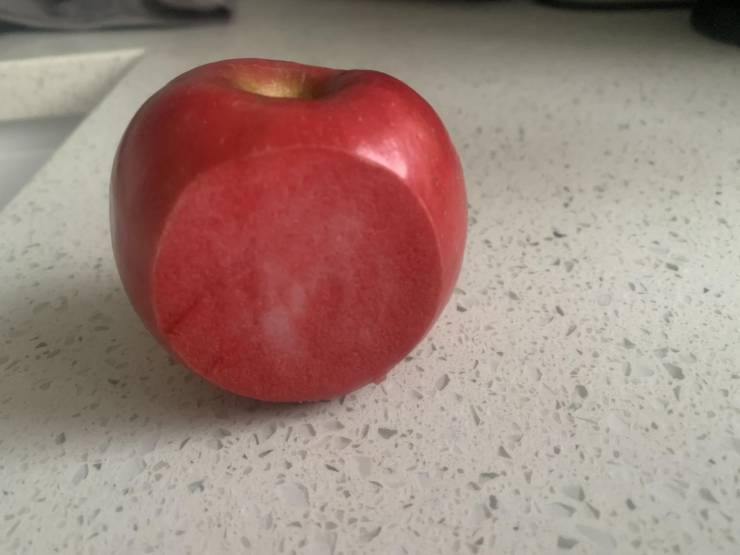 “This red-fleshed apple.”