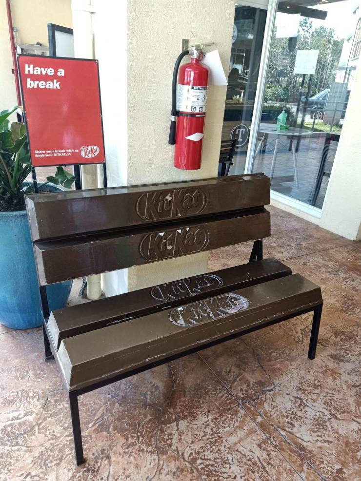 “This KitKat bench.”