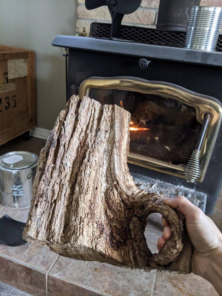“This log that came with a handle.”