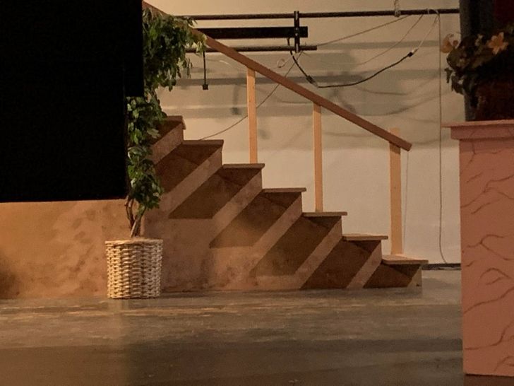 “The shadow on the stairs looks like another set of stairs.”
