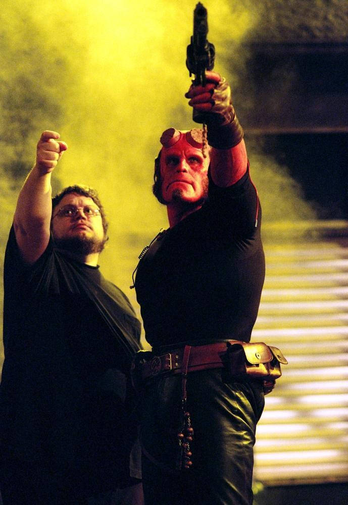 guillermo del toro on the set hellboy