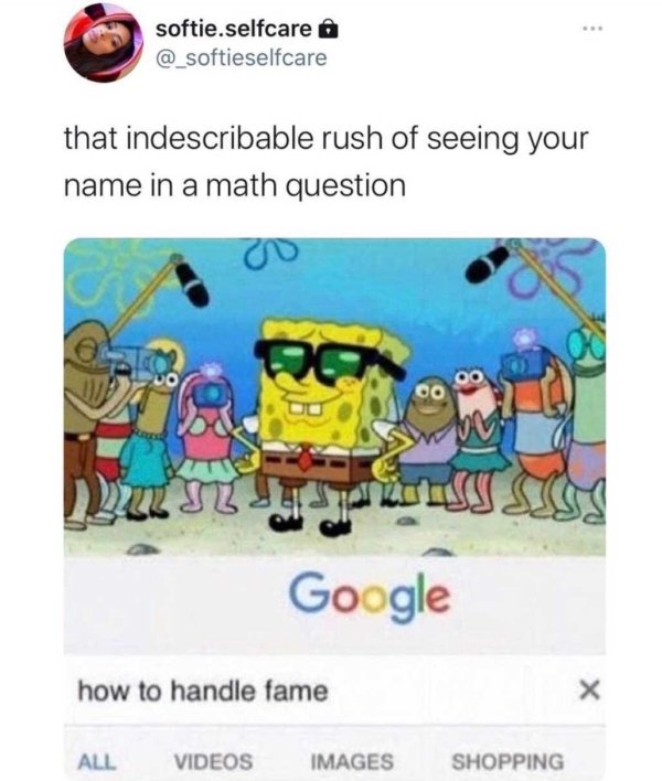 handle fame - softie.selfcare a that indescribable rush of seeing your name in a math question Vo Bu Google how to handle fame All Videos Images Shopping