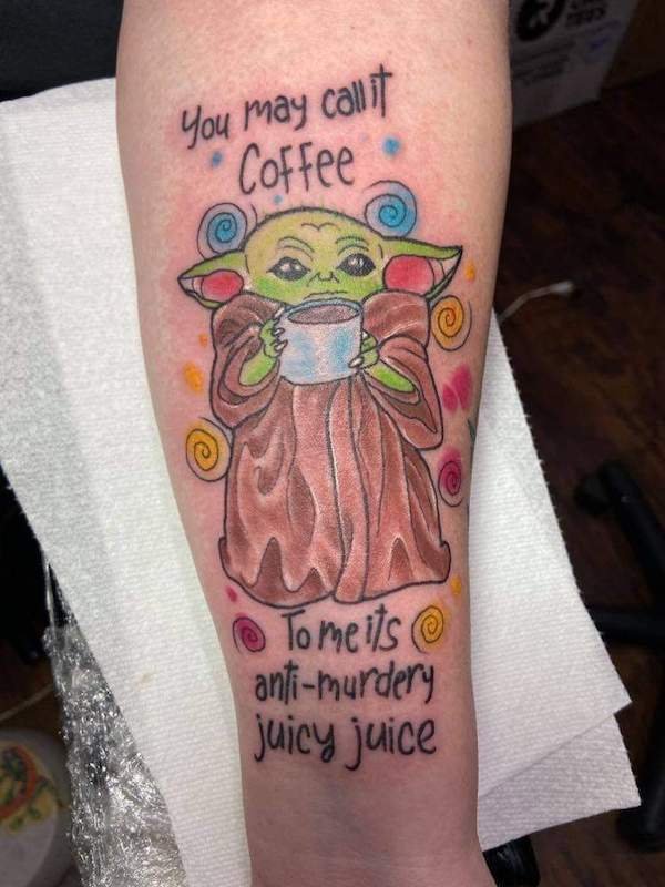 tattoo - You may call it Coffee n To meits anfimurdery juicy juice