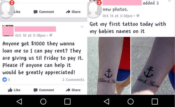 arm - 2 Comment 2 added 2 new photos. Oct 13 at pm. Got my first tattoo today with my babies names on it Oct 10 at pm. Anyone got $1000 they wanna loan me so I can pay rent? They are giving us til Friday to pay it. Please if anyone can help it would be gr