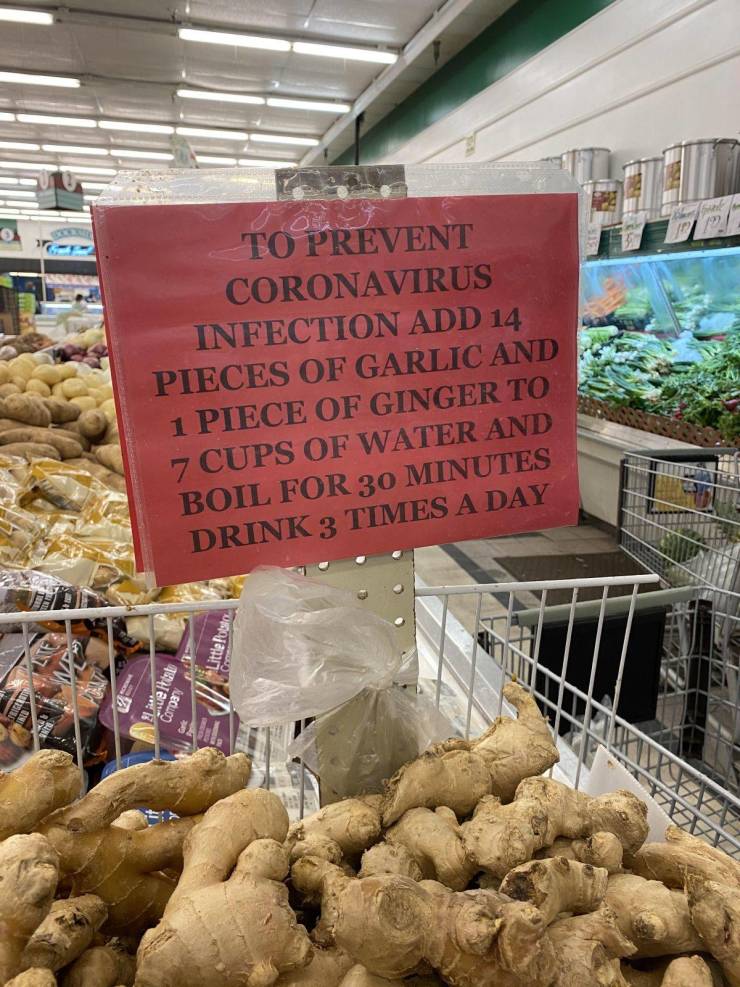 produce - O To Prevent Coronavirus Infection Add 14 Pieces Of Garlic And 1 Piece Of Ginger To 7 Cups Of Water And Boil For 30 Minutes Drink 3 Times A Day Waa Na
