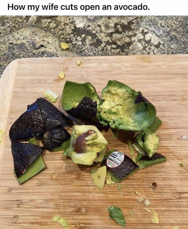superfood - How my wife cuts open an avocado.