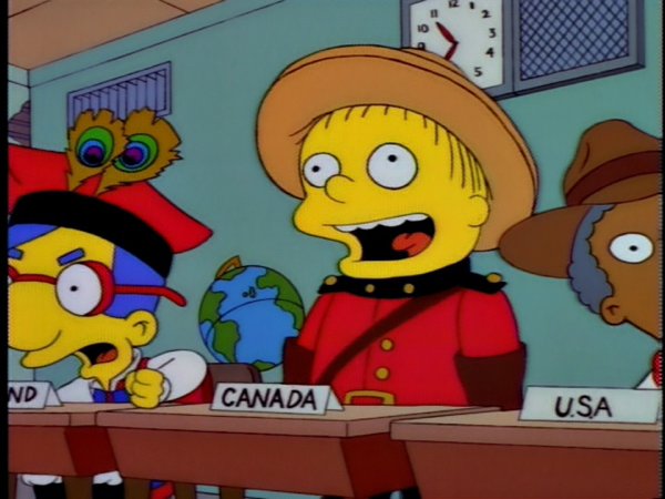 stereotypes americans get wrong - simpsons canada - Wd Canada Usa