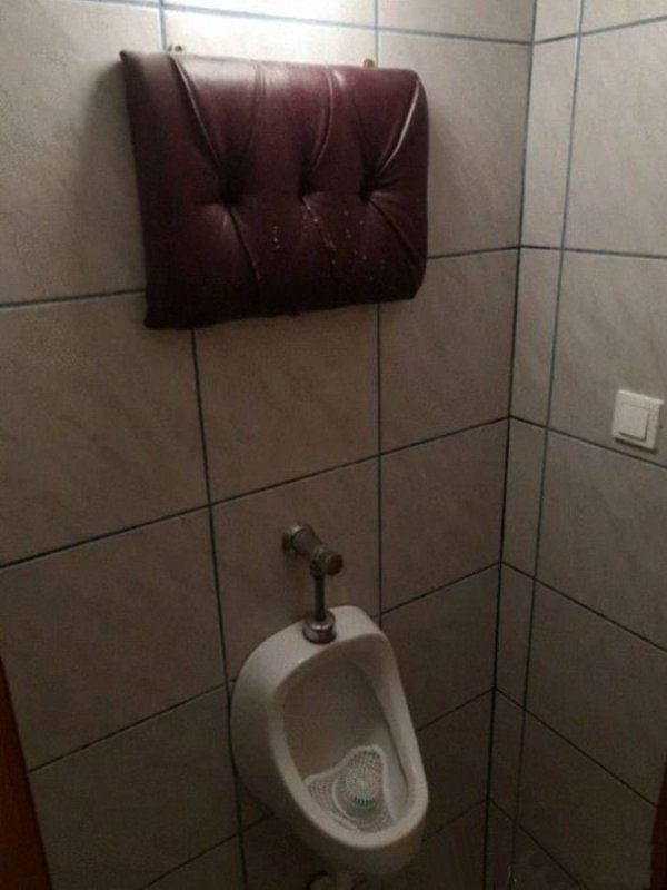 funny memes for men - toilet urinal headrest