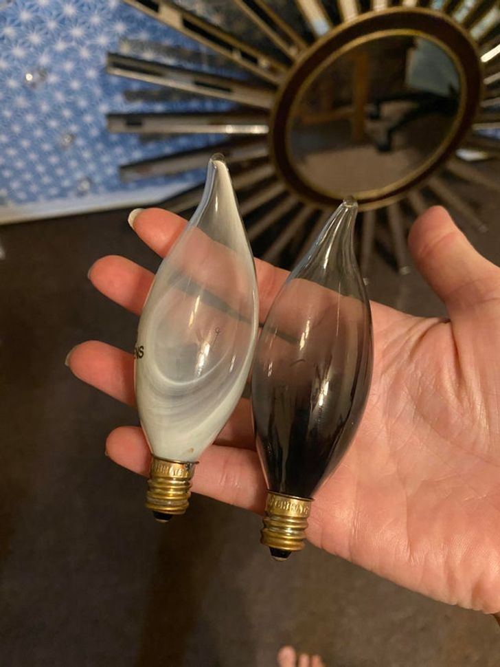 “Both of my lights burnt out — one turned white while the other turned black.”